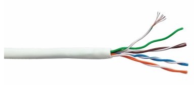 Кабель витая пара F/UTP 5e кат. 4 пары Lanmaster LAN-5EFTP-PT-LSZH-WH 26AWG(7x0.16 мм), медь, многожильный (stranded), внутренний, LSZH, белый, уп/305