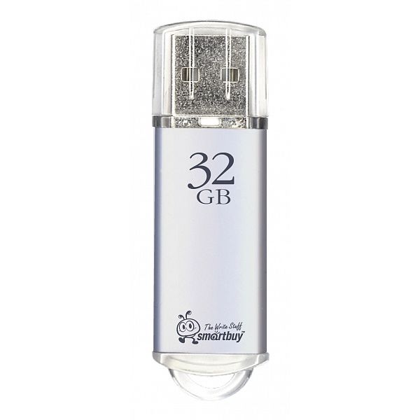 Накопитель USB 2.0 SmartBuy SB32GBVC-S V-Cut серебристый