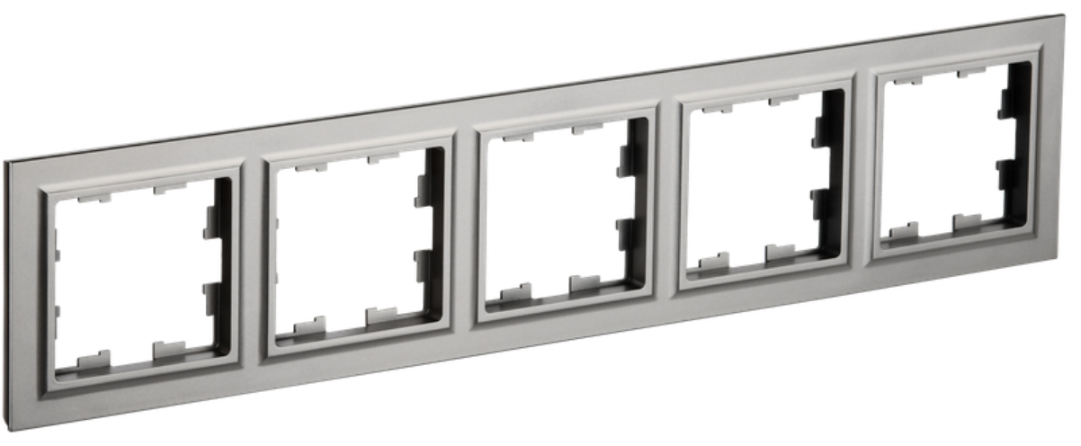 Рамка пятерная IEK BR-M52-K46 BRITE РУ-5-БрС Сталь