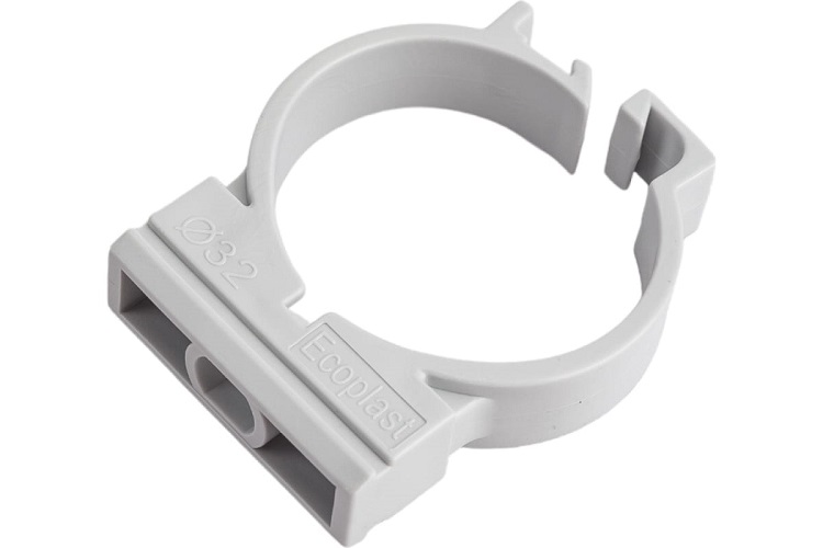 Клипса Ecoplast 41632-10 CFC32G с защелкой для труб D32мм (10шт)