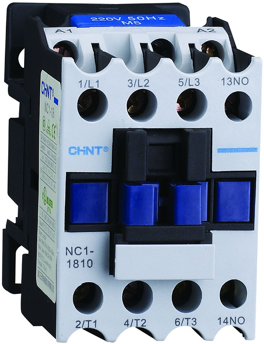 Контактор CHINT 221450 NC1-1801, 18А, 230В/АС3, 1НЗ, 50Гц (R)