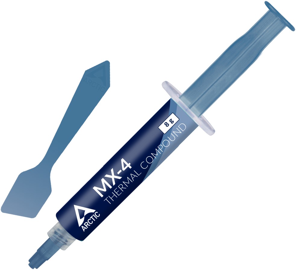 Термопаста ARCTIC MX-4 ACTCP00059A 8гр, шприц, теплопроводность 8.5 Вт/мК, вязкость 870 пуаз, плотность 2.5 г/см³