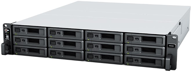  Сетевой накопитель Synology RS2423RP+ 12x3.5/2.5 SATA, RAID 0/1/5/6/10/JBOD, 2xRJ-45 1GbE LAN, 1xRJ-45 10GbE, 2xUSB 3.2Gen1, 2U, 2xRPS, без HDD