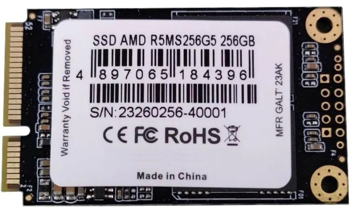 Накопитель SSD mSATA AMD R5MS256G5 Radeon R5 256GB SATA 6Gb/s 3D TLC 543/467MB/s IOPS 80K/72K