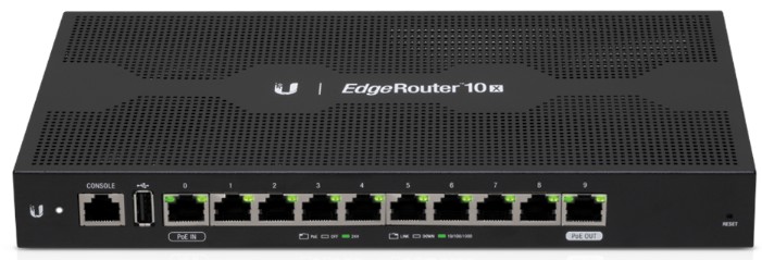 Роутеры/Маршрутизаторы  Xcom-Shop Маршрутизатор Ubiquiti EdgeRouter 10X 2 ядра (880 МГц), 10х 1G RJ45, питание по PoE