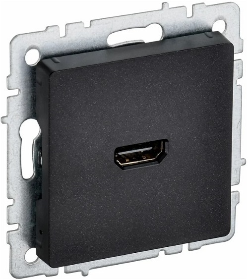 Розетка HDMI IEK BR-H10-K02 BRITE РHDMI-0-БрЧ Черный