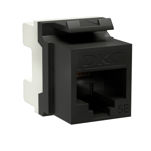 Модуль DKC RNK5EU180BK Keystone RJ45 CAT5E не экранированный, 180 градусов, черный, RAM telecom