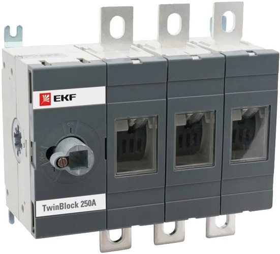 Рубильник EKF tb-s-250-3p 250A 3P без рукоятки управления TwinBlock