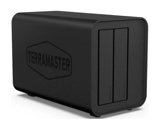Сетевое хранилище Terramaster D2-320 DAS tower/JBOD,RAID0,1/up to 2 SATA(3,5' or 2,5')/1xUSB3.1 Type-C gen2/1xPS/1YW