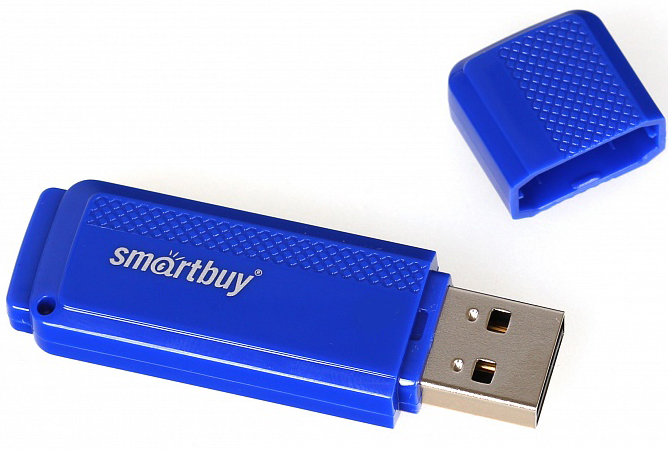 Накопитель USB 2.0 16GB SmartBuy SB16GBDK-B Dock синий