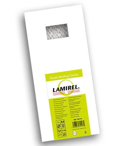 Пружина Fellowes LA-78774 пластиковая Lamirel, 32 мм, белый, 25шт