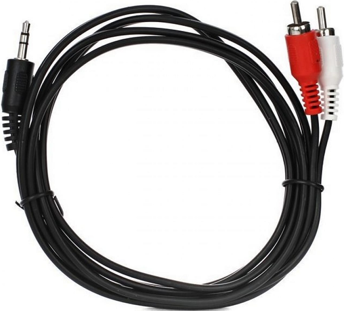   Xcom-Shop Кабель VCOM VAV7183-1.8M соединительный 3.5 Jack (M)=>2xRCA (M), стерео, 1.8м