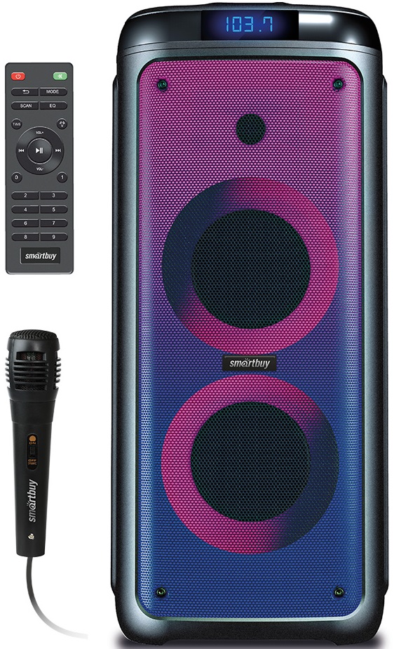 Портативная акустика SmartBuy SBS-5550 напольная VALKYR 2, 60Вт, Bluetooth, MP3, FM-радио, микрофон, пульт ДУ (1/1)