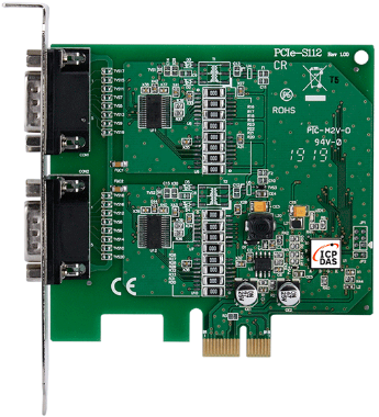 Плата ICP DAS PCIe-S112 CR PCI Express, Serial Communication Board with 2 RS-232 ports (RoHS)