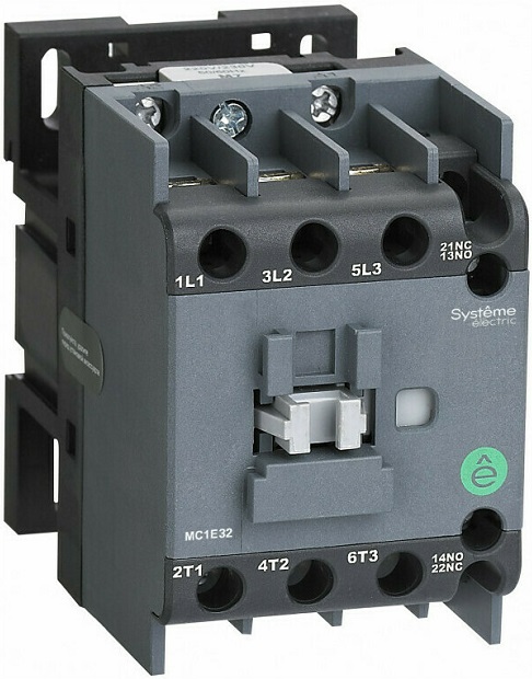 Контактор Systeme Electric MC1E32M7 MC1E 3P 32A НО+НЗ 220V/230V 50/60ГЦ (LC1E3210M5)