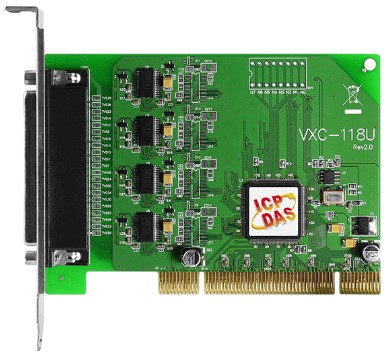 Плата ICP DAS VXC-118U Universal PCI, Serial Communication card with 8 RS-232 ports (RoHS)Includes one CA-PC62M D-Sub connector.