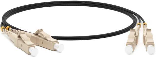 Патч-корд волоконно-оптический Hyperline FC-D2-504-LC/PR-LC/PR-H-2M-LSZH-BK MM 50/125(OM4), LC-LC, duplex, 10G/40G, LSZH, 2 м, черный