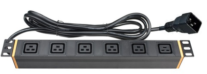 Блок розеток 19, 6 розеток DKC R519C146 16A Вых:6 ХC19, Вх. разъём C20х2м, RAM telecom