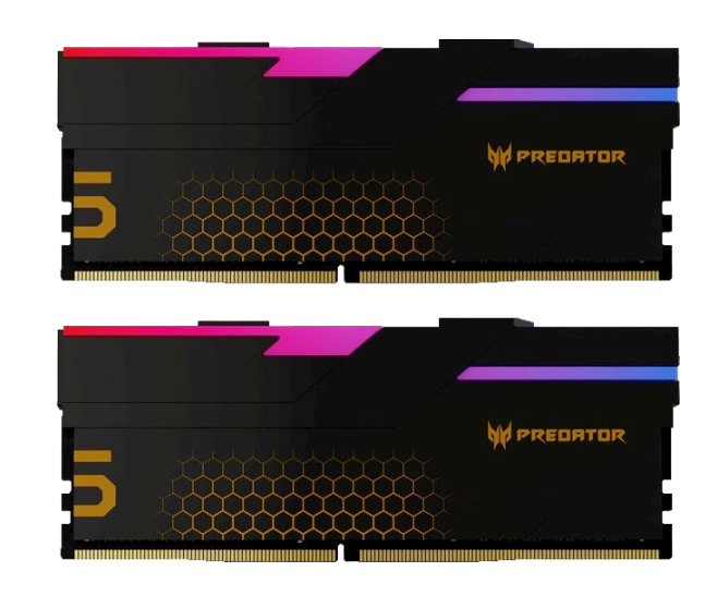 Модуль памяти DDR5 32GB (2*16GB) Acer BL.9BWWR.391 Predator Hermes RGB PC5-51200 6400MHz CL32 1.4V with fan black