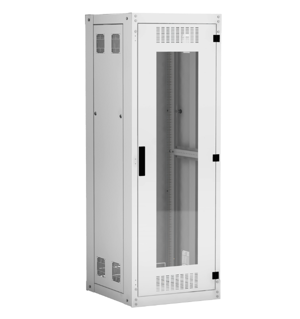 Шкаф напольный Netlan EC-FZ-336060-GMM-GY 19, 33U, 600х600 мм, дверь стекло, серый