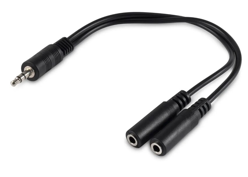 Адаптер Buro BU-2XJACK-JACK аудио 2xJack 3.5 (f)/Jack 3.5 (m) 0.2м. черный (1996627)