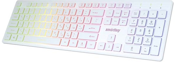  Клавиатура SmartBuy ONE 305 SBK-305U-W с подсветкой, USB, белая