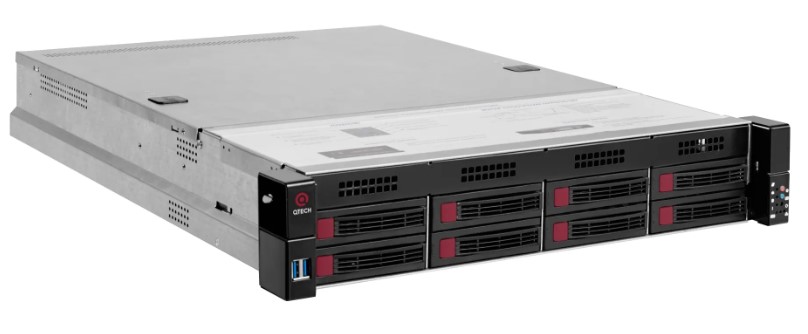 Сервер 2U Rack QTECH QSRV-260802-E-R_28 8*3.5 + 2*2.5 rear bay's; 2*Intel Xeon Gold 6240R 24С 2.4 GHz; 6*32GB DDR4 RDIMM ECC 3200MHz; SAS 93xx 2GB Cac