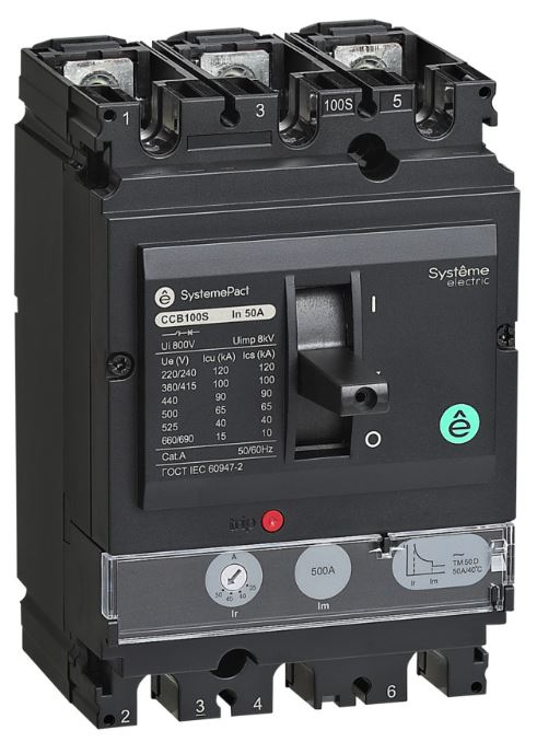 Автоматический выключатель в литом корпусе Systeme Electric SPC100F016L3DF SYSTEMEPACT CCB100 36KA 3P3D TMD16 рычаг