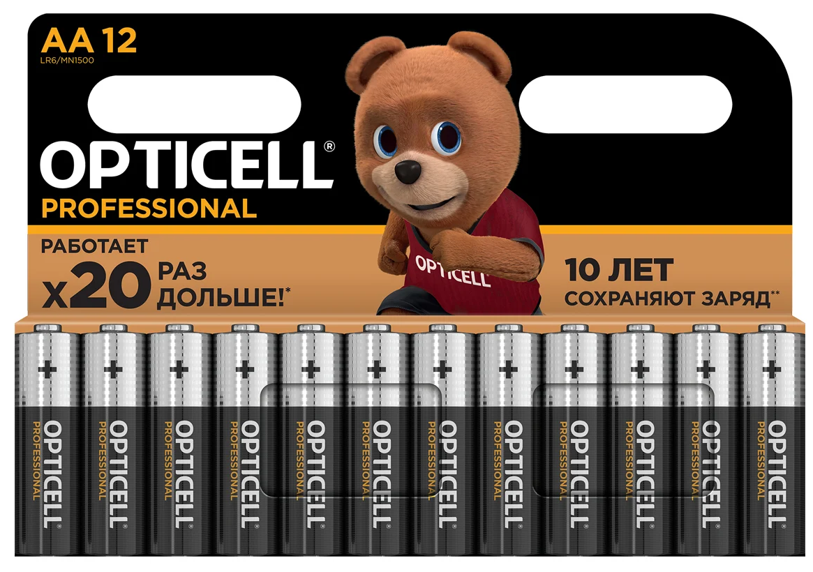 Батарейка OPTICELL 5052005 алкалиновый AA/LR6 (блист. 12шт) Professional Opticell