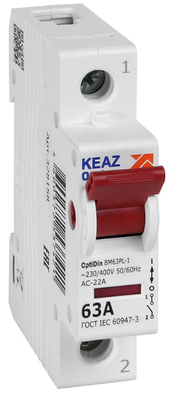 Рубильник КЭАЗ 328158 OptiDin BM63PL-163-УХЛ3