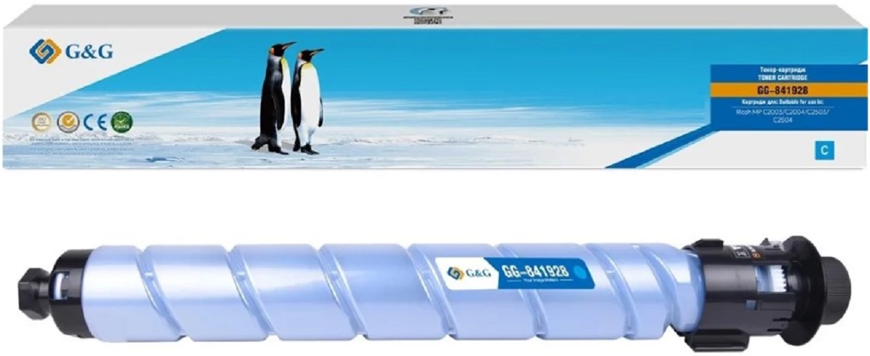 Картридж лазерный G&G 841921/841928 GG-841928 голубой (9500стр.) для Ricoh MP C2003/C2004/C2503/C2504