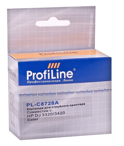 Картридж ProfiLine PL-C8728A-Color PL_C8728AE_C/M/Y для принтеров HP DJ 3320/3420/3650/3845 Color водн ProfiLine