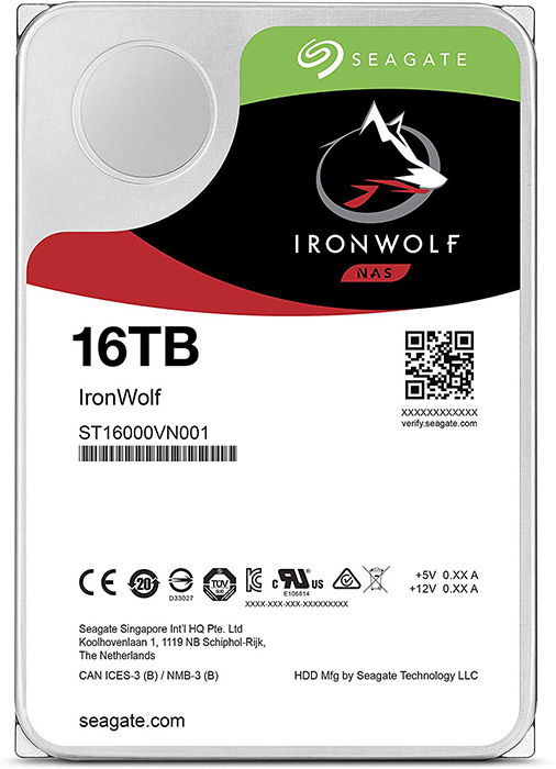 Жесткий диск 16TB SATA 6Gb/s Seagate ST16000VN001 3.5 IronWolf NAS 7200rpm 256MB