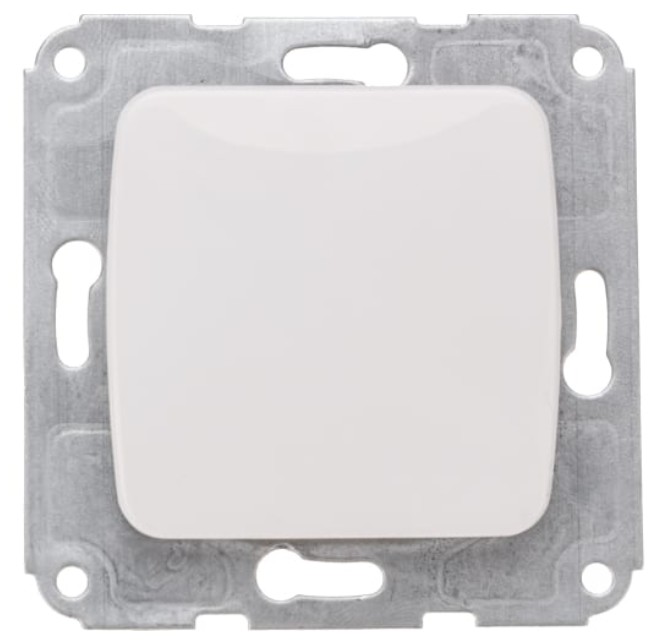 Выключатель KRANZ KR-78-0200 DEA 1кл с/у 10А мех. белый