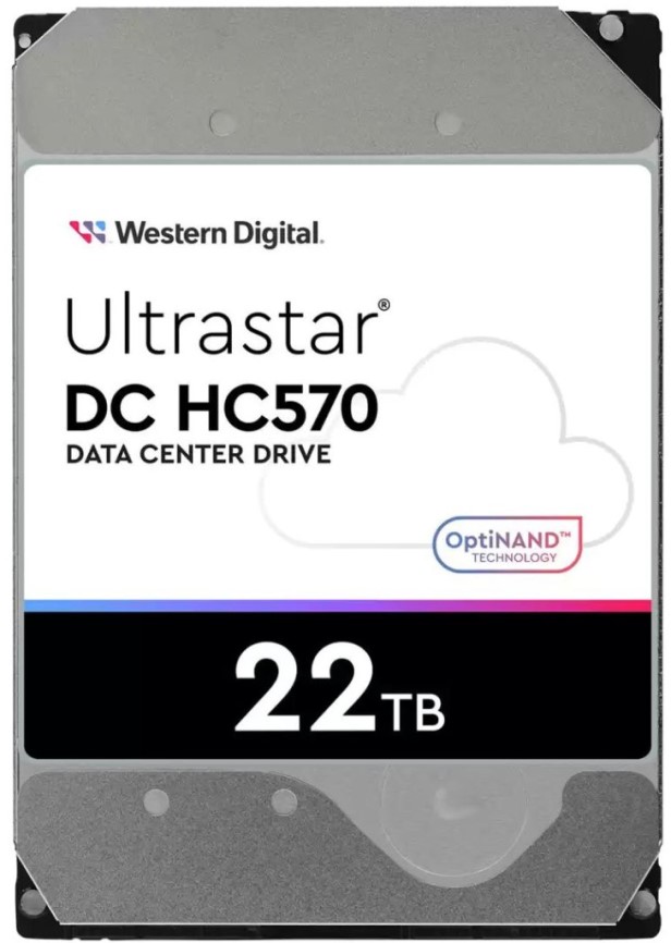 Жесткий диск 22TB SATA 6Gb/s Western Digital WUH722222ALE6L4 Ultrastar DC HС570 3.5, 7200rpm, 512MB, (0F48155)
