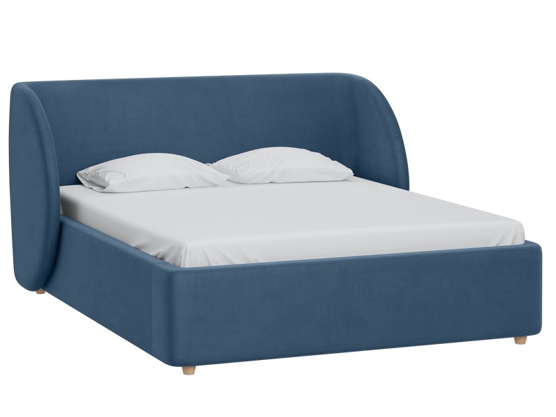   Диван Ру Кровать divan.ru Юна 180 Barhat Navy Blue