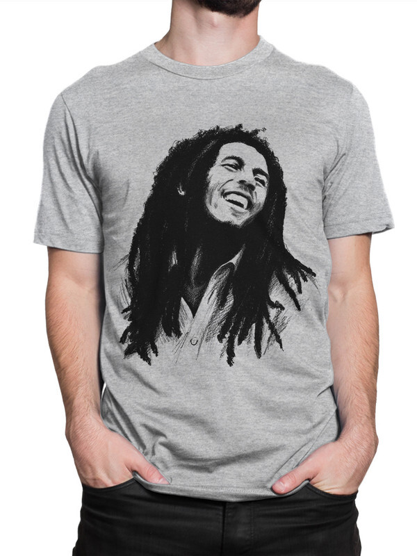 Футболка DreamShirts Боб Марли - Bob Marley Мужская Серая 2X