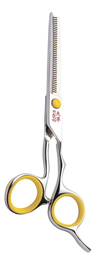 Ножницы парикмахерские филировочные 40 зубцов Duet TQ6355S (5,5) желтые