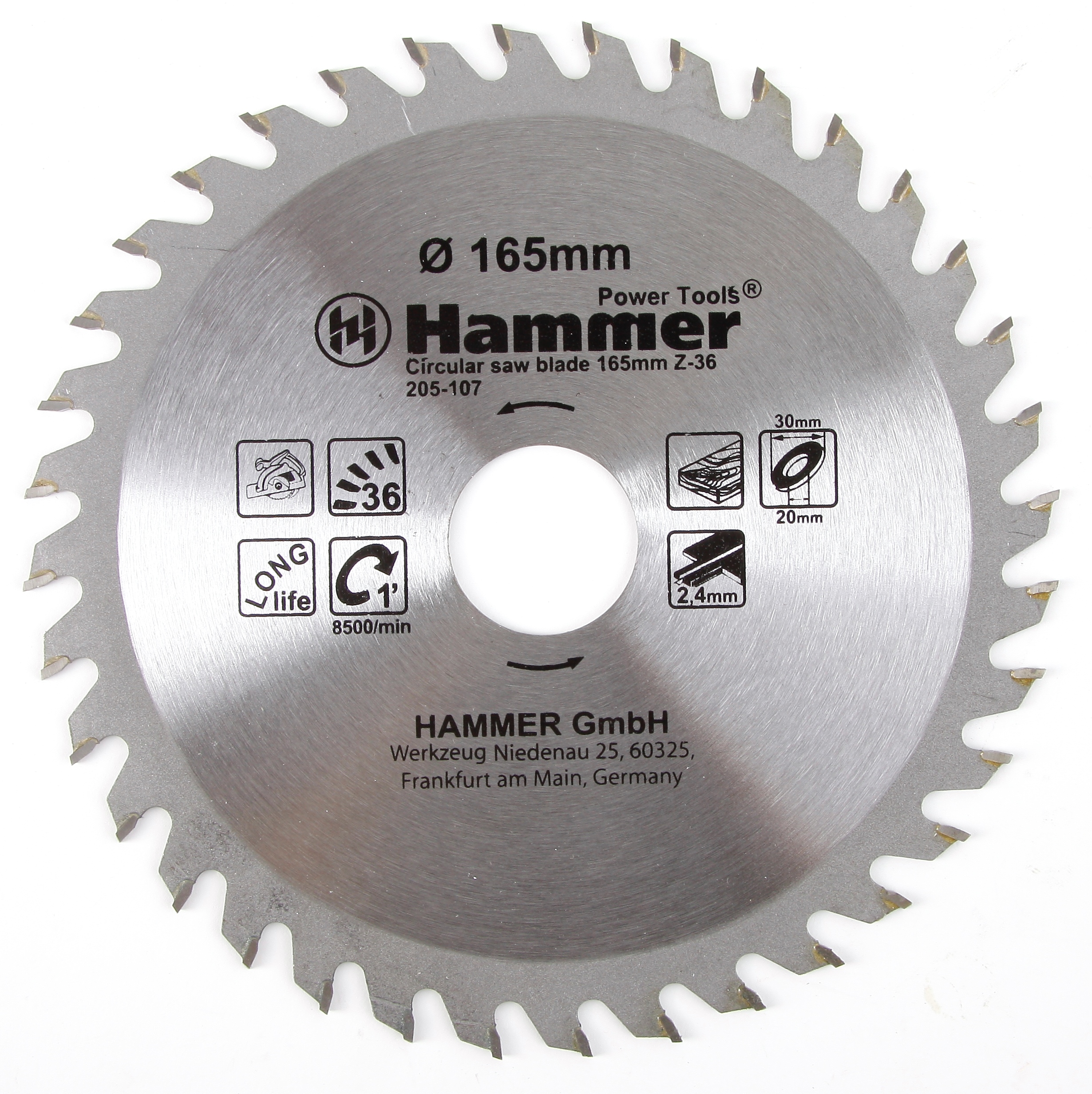 Диск пильный твердосплавный HAMMER