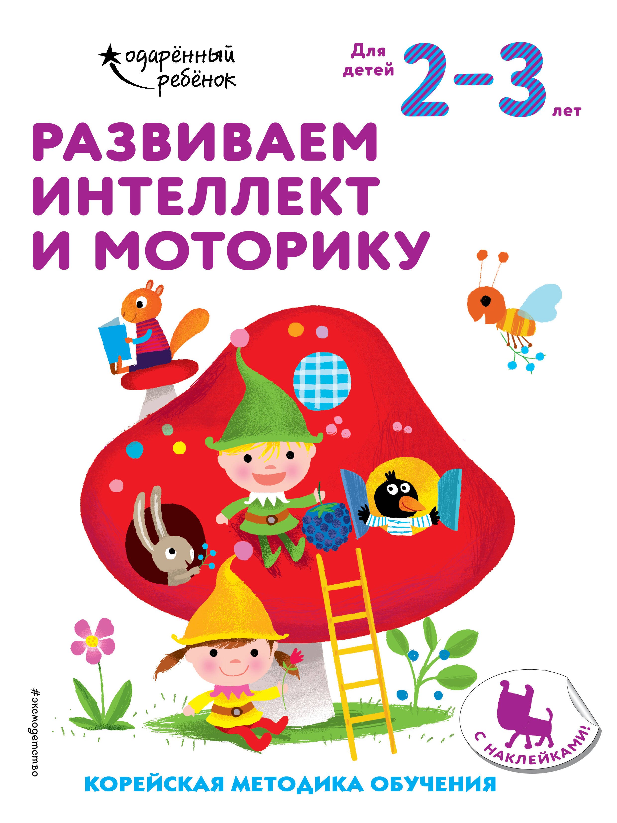 Развиваем интеллект и моторику: для детей 2–3 лет (с наклейками)