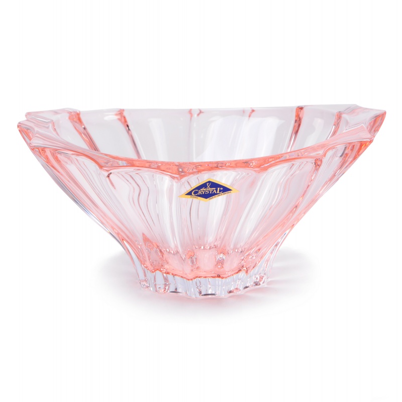 Конфетница 22 см Aurum Crystal Plantica Pink