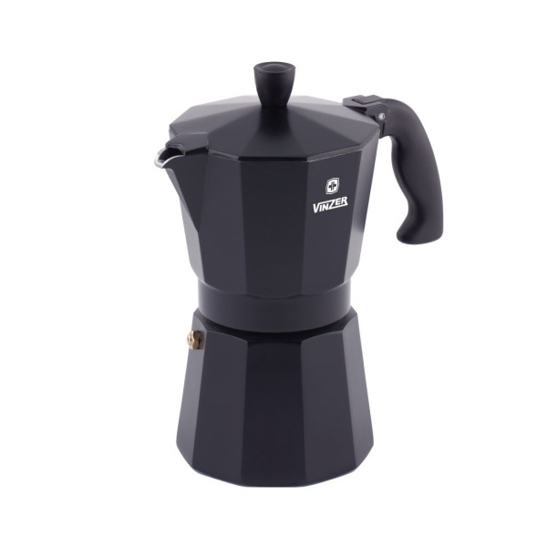 Гейзерные кофеварки Кофеварка гейзерная 330 мл Vinzer Moka Nero 6 чашек
