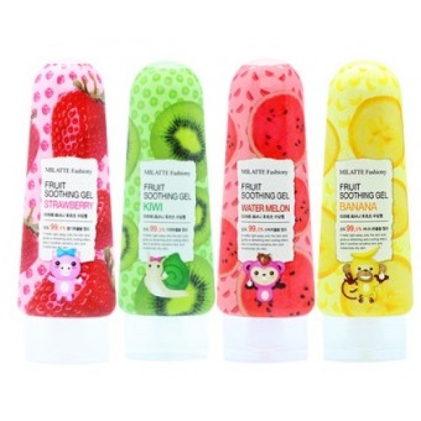 гель для лица и тела многофункциональный milatte fashiony fruit soothing gel