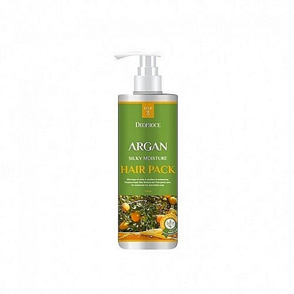 маска для волос с аргановым маслом deoproce argan silky moisture hair pack