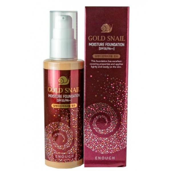 крем тональный с муцином улитки enough gold snail foundation