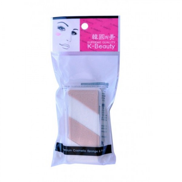 спонж косметический в кейсе, двухцветный k-beauty k-beauty premium cosmetic sponge 2 color