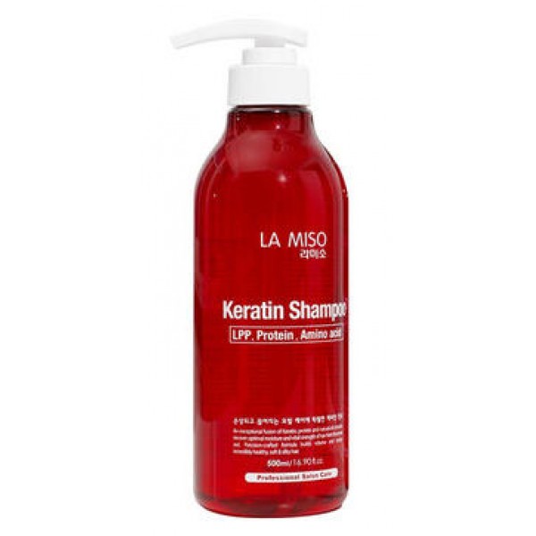 Для всех типов волос  Cosmasi укрепляющий шампунь с кератином la miso keratin shampoo