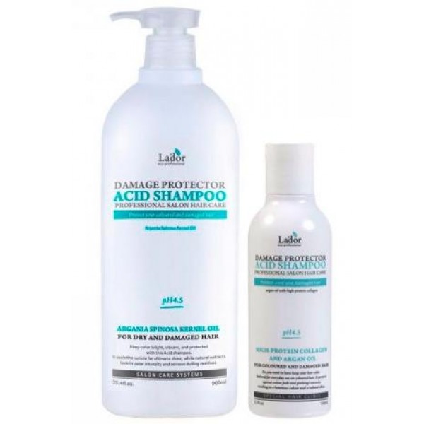 шампунь для волос с аргановым маслом la'dor damaged protector acid shampoo