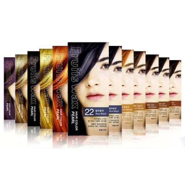 краска для волос на фруктовой основе welcos fruits wax pearl hair color