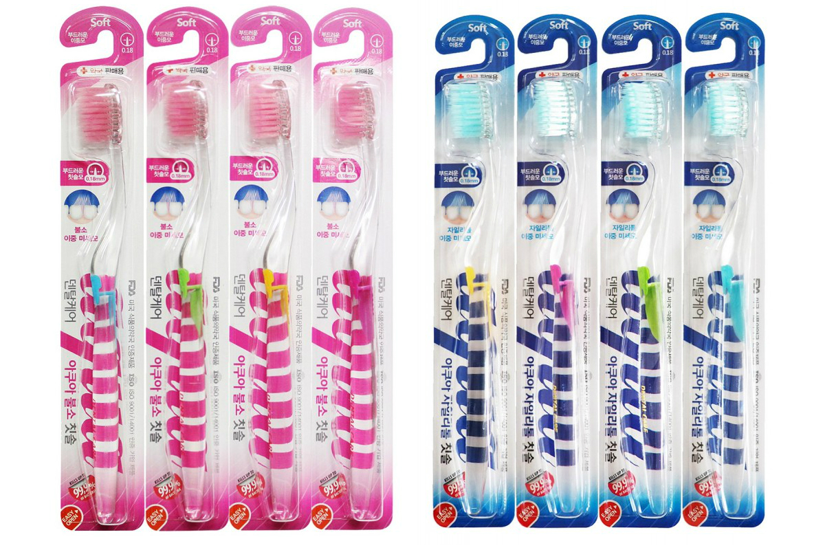 зубная щетка cо сверхтонкой двойной щетиной dental care toothbrush